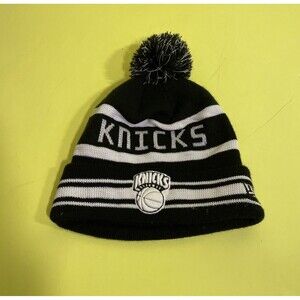 New York Knicks NBA Cuffed Knit Hat Black White